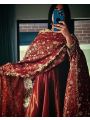 Ethnic Festival Traditional Royal Maroon Burberry Silk Anarkali Suit