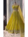 Authentic Faux Georgette Embroidered Sequins Lehanga Choli