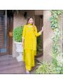 Authentic Ethnic Elegant Lime Green Stain Silk Farshi Suit