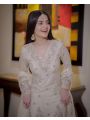 Authentic Traditional Ivory Chinnon Silk Plazo Suit