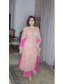Authentic Traditional Light Pink Georgette Plazo Suit