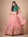 Authentic Elegant Ethnic Traditional Soft Net & Art Silk Lehanga Suit
