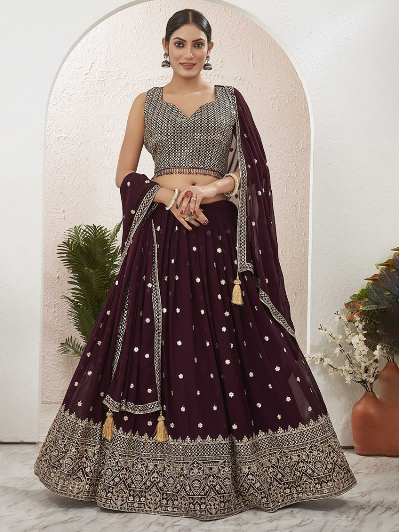 Ethnic Festive Traditional Elegant Georgette Lehanga Suit