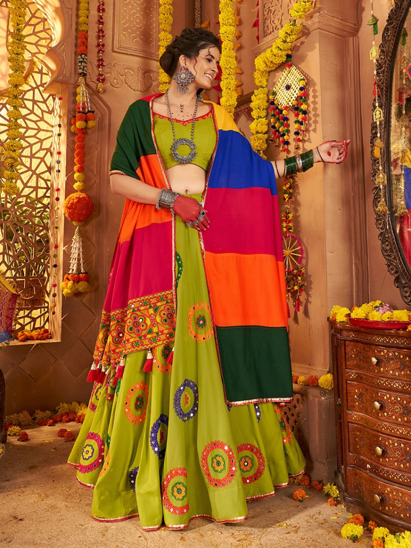 Designer Traditional Festive Viscose Cotton Navratri Lehanga Suit