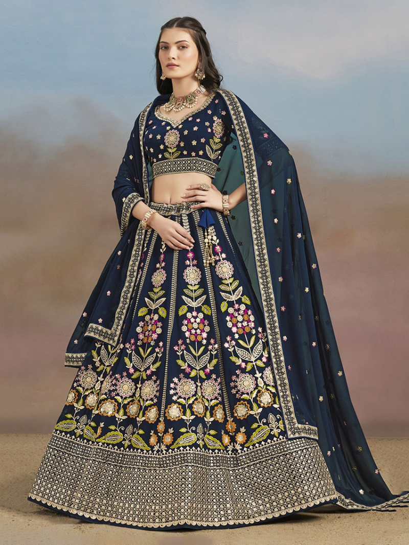Authentic  Ethnic Elegant Festive  Georgette Lehanga Suit