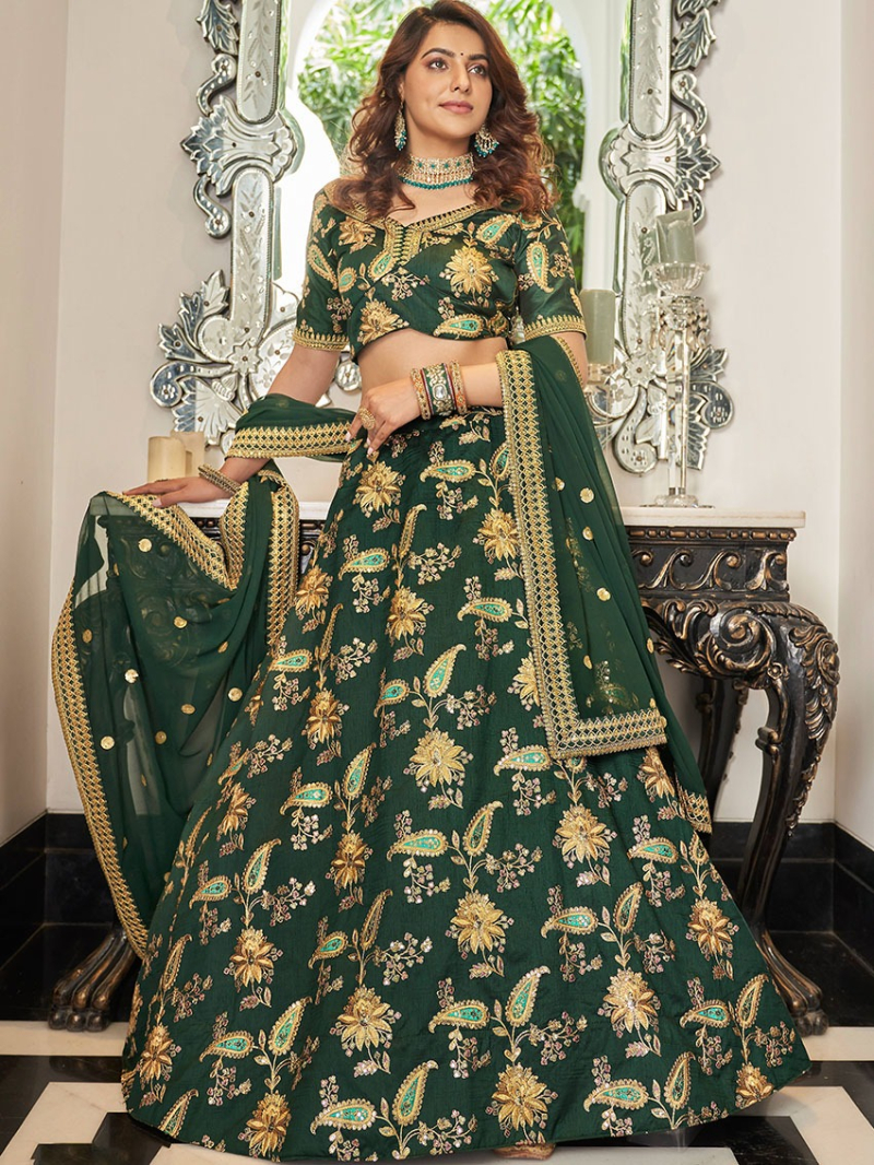 Ethnic Festive Elegant Traditional Art Silk & Georgette Lehanga Suit
