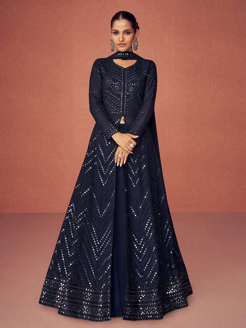 Authentic Elegant Festive Georgette Anarkali Suit 