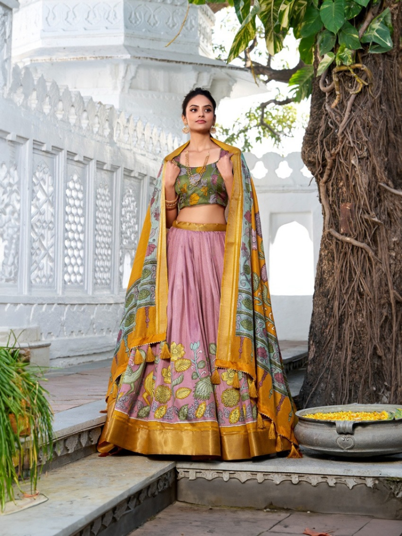 Authentic Elegant Ethnic Festive Onion Pink Lehanga Suit