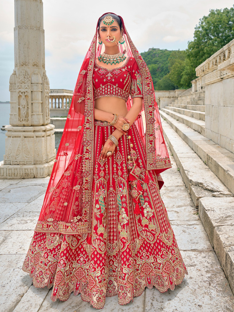Authentic Bridal Red Lehanga Set