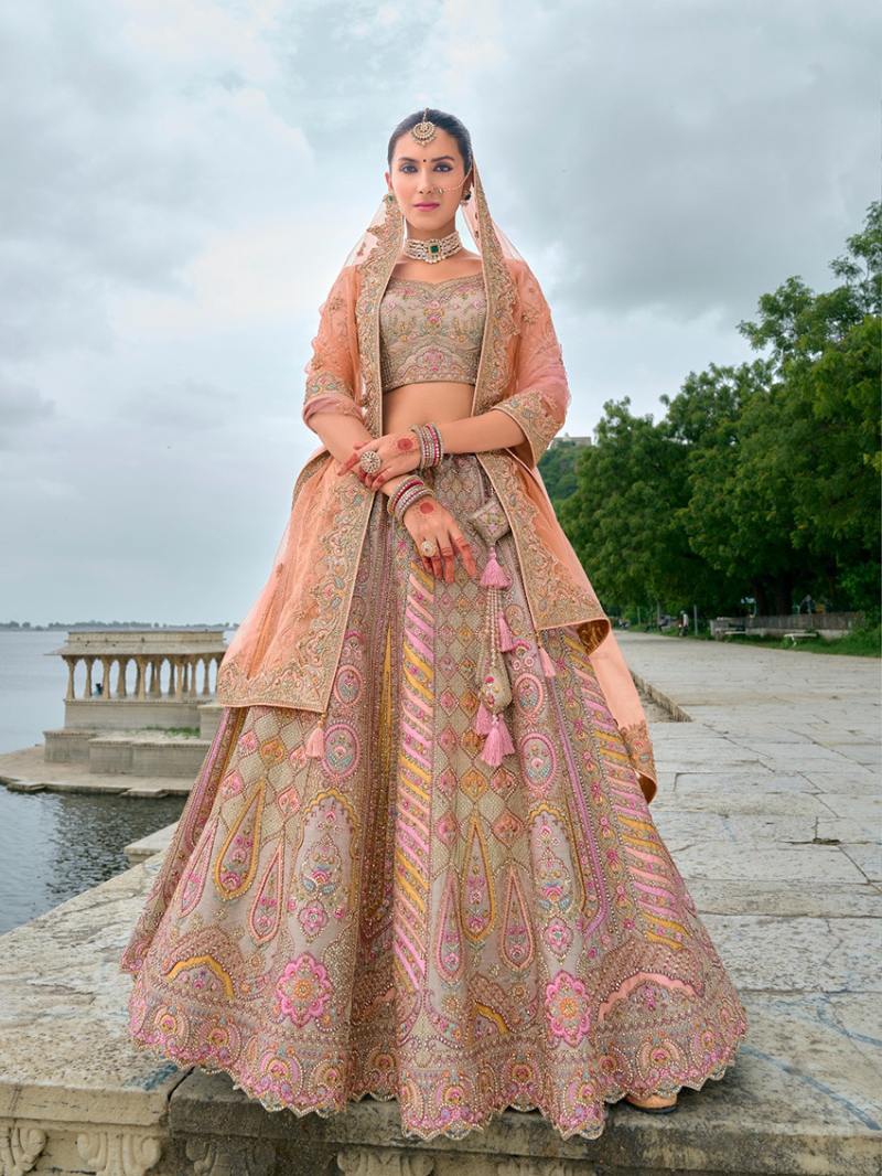 Authentic Beige Color Lehanga Set