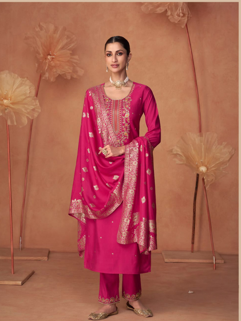 Elegant Rani Pink Straight Suit