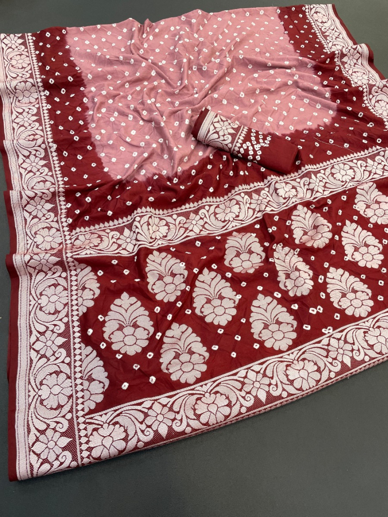 Elegant Dual-Tone Dola Silk Saree