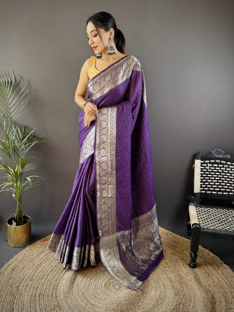 Elegant Pure Nylon Viscose Saree