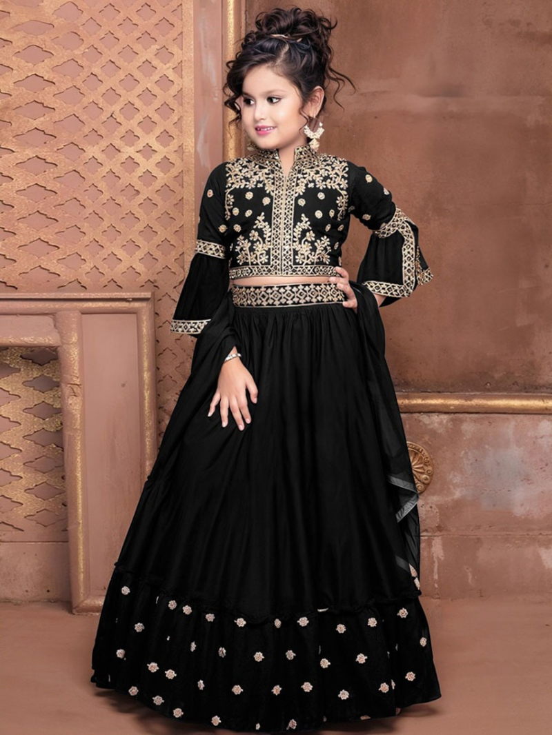 Authentic Kids Faux Georgette Lehanga Suit