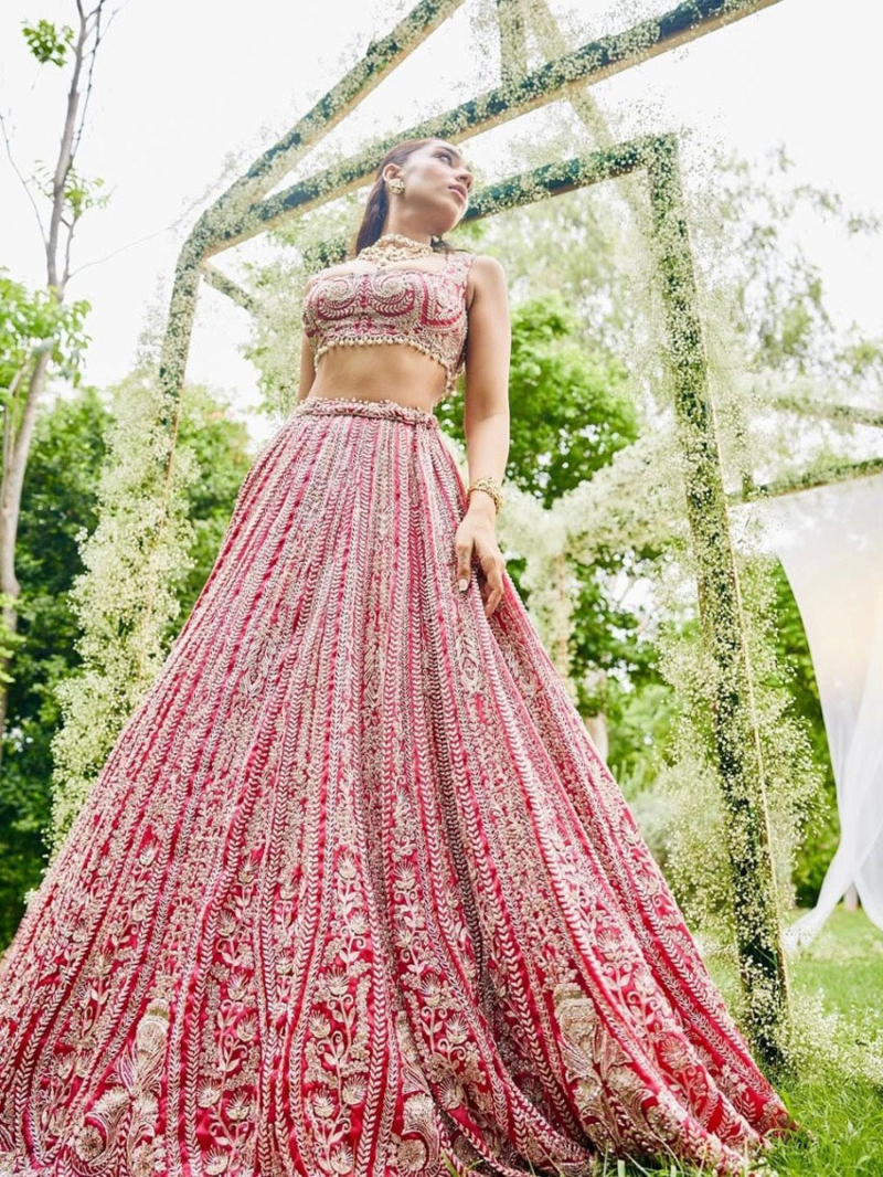 Bridal Wear Faux Georgette Lehanga Choli