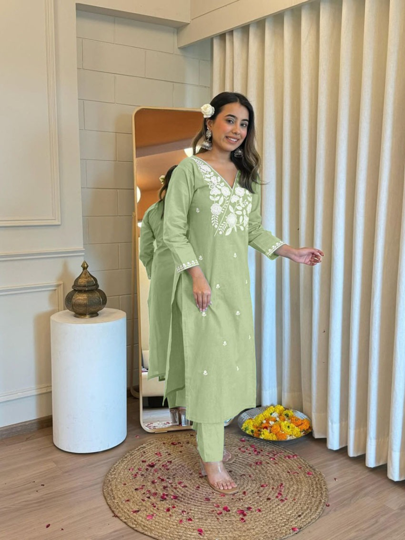 Traditional Festive Ethnic Rayon Straight Suit