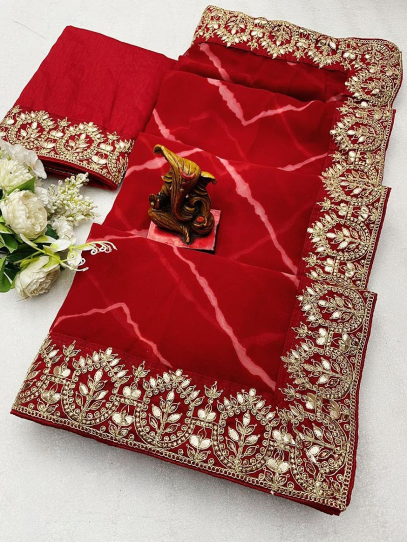 Beautiful Georgette Lehariya Saree