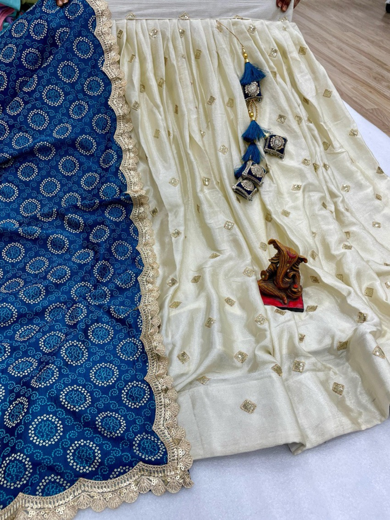 Soft Chinnon Silk Designer Lehanga Suit