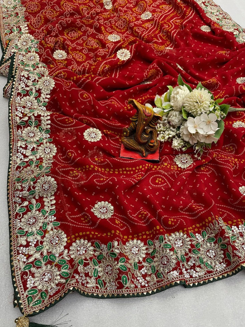 Elegant  Padding Georgette saree