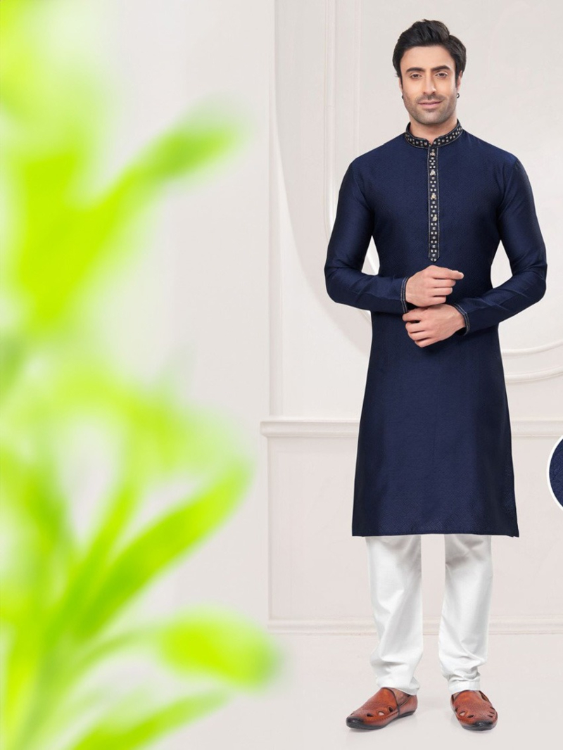 Elegant Ethnic Festive  Jacquard Silk  Kurta Set