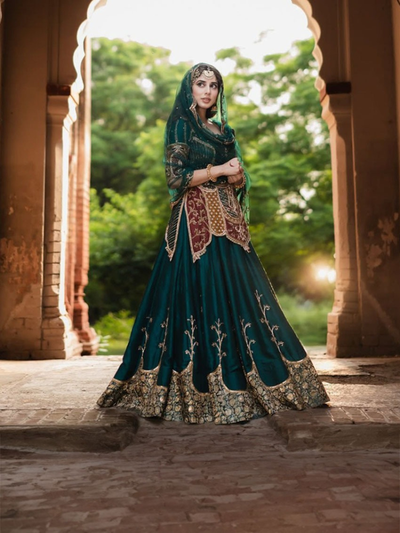 Regal Natural Crepe Silk Lehanga Set