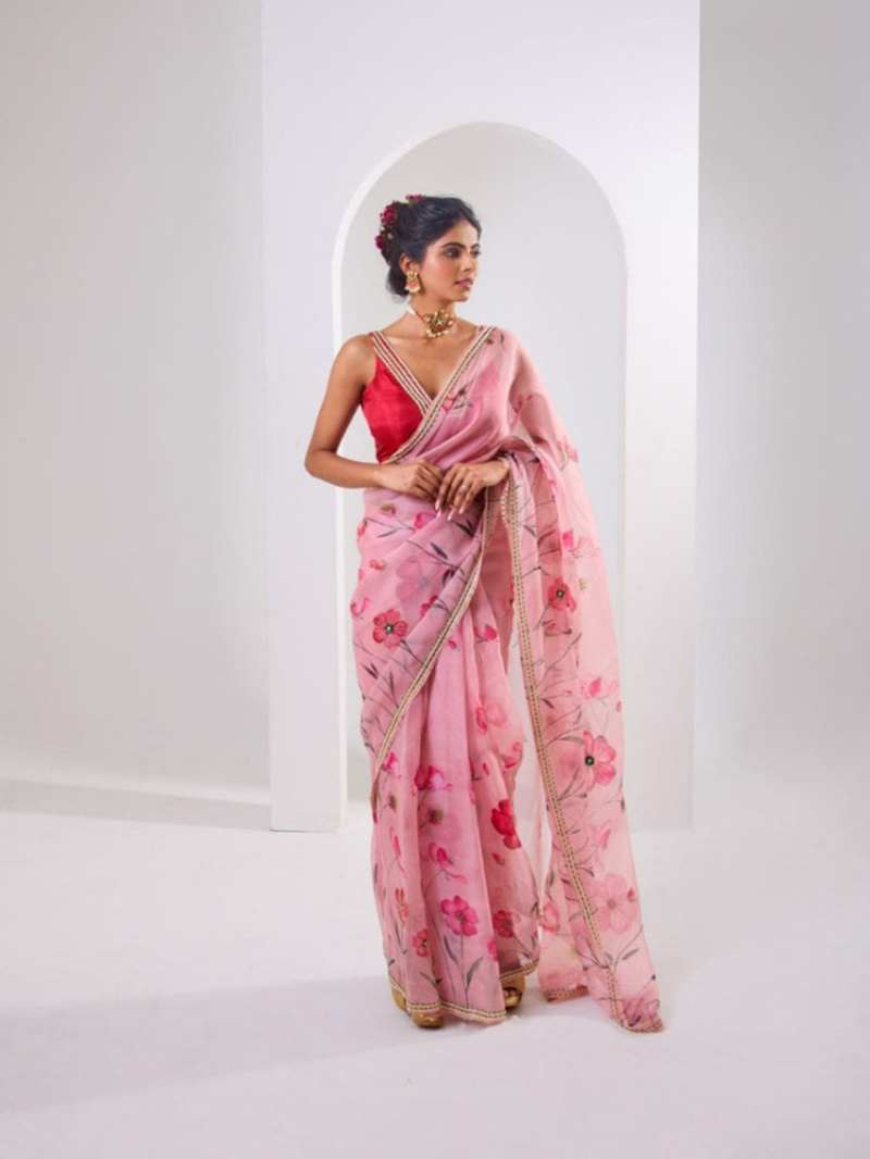 Soft Tabby Silk Digital Printed Saree