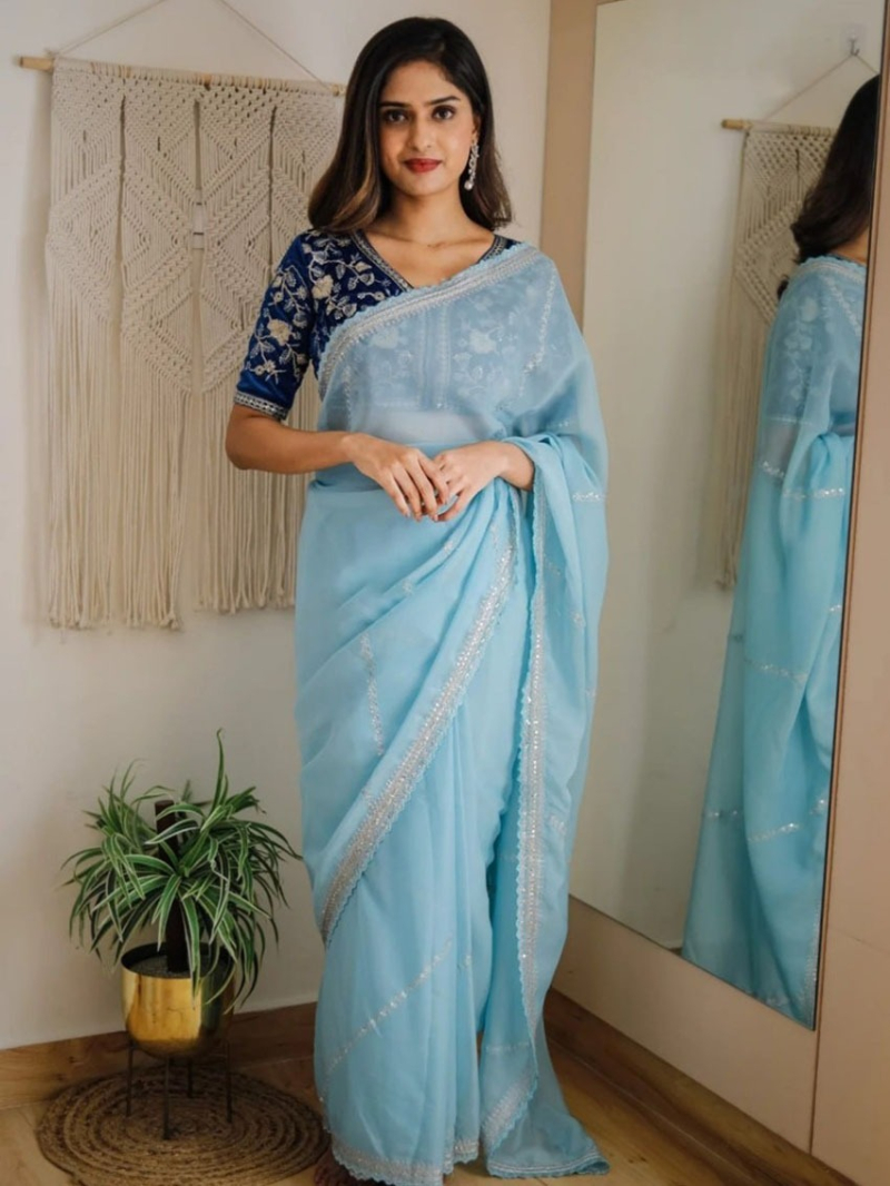 Pure Khadi Organza Saree