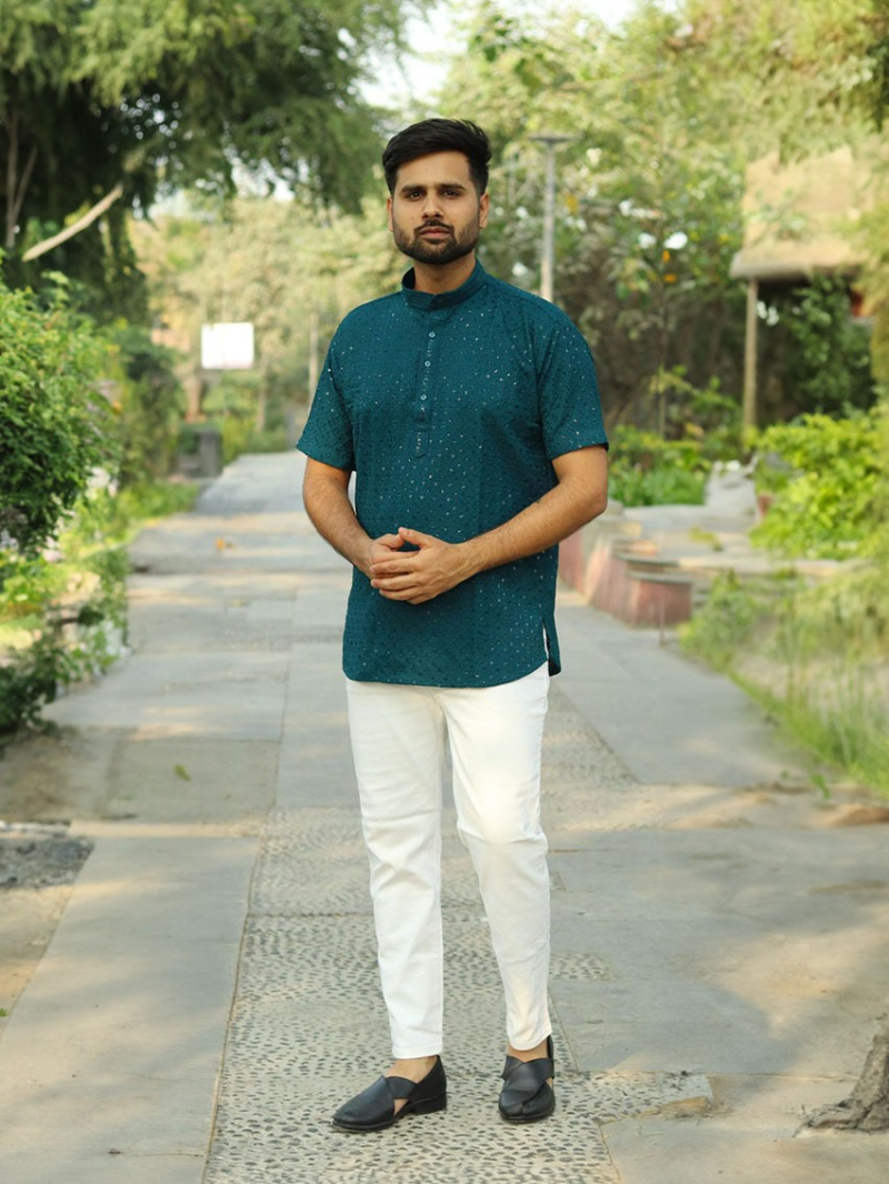 Elegant Ethnic Festive Traditional Rayon Short Kurta 