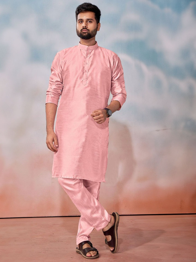Traditional Ethnic Elegant Festive Banglori Silk Kurta Pant Set