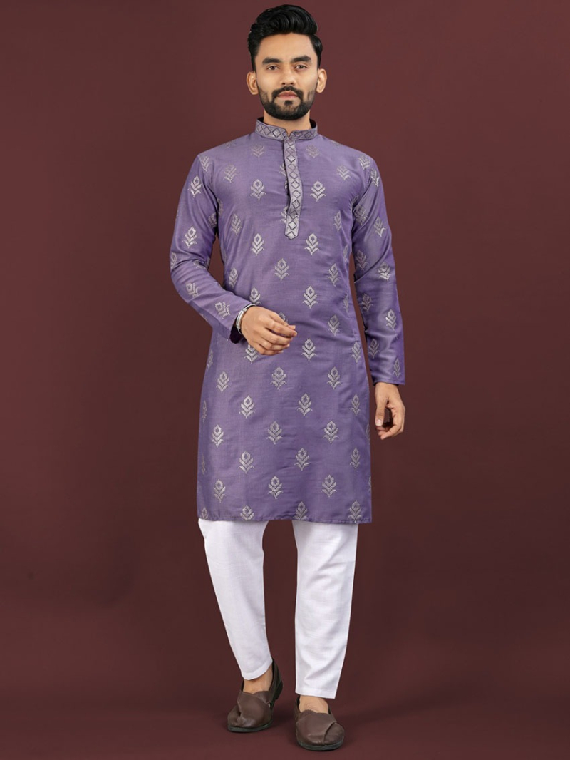 Ethnic Traditional Festive  Viscose Silk Kurta Pajama Set