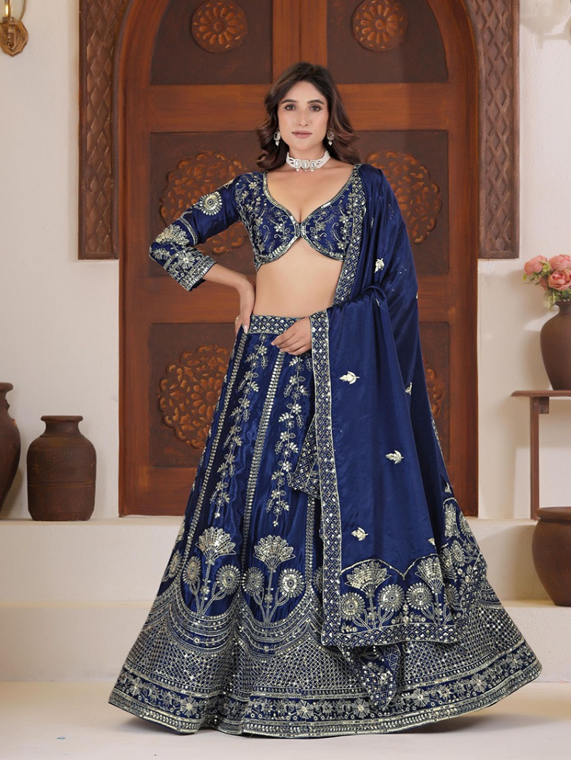 Authentic Elegant Traditional Ethnic Chinnon Silk Lehanga Suit