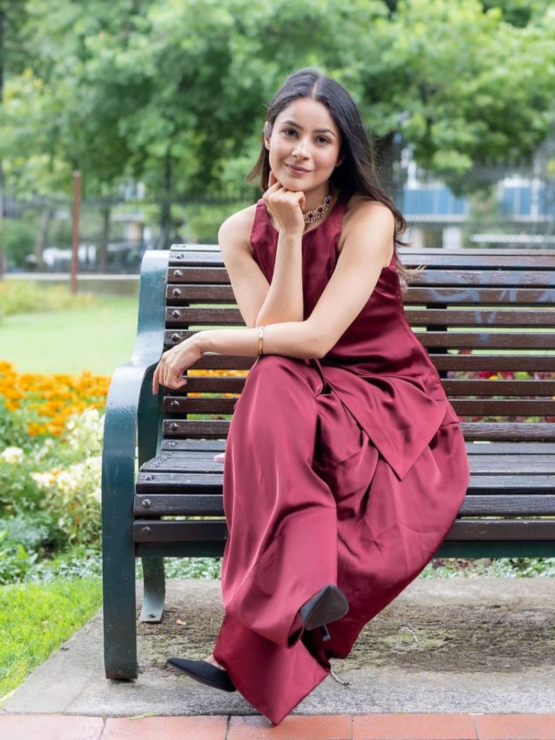 Ethnic Festive Traditional Maroon Satin Patiala Style
