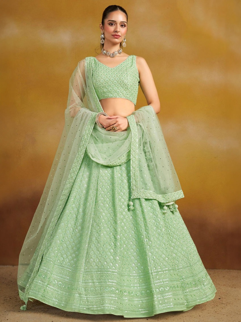 Elegant Ethnic Festive Embroidered Lehanga Suit