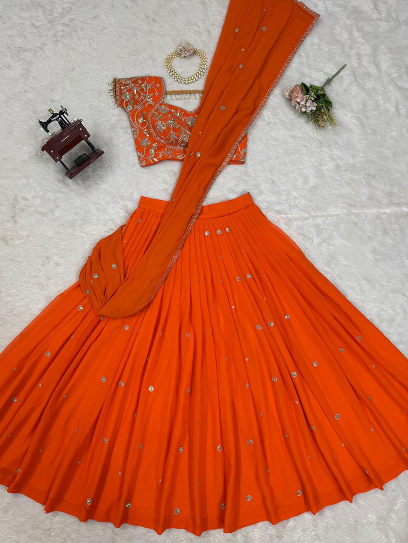 Designer Ethnic Traditional Georgette Lehnaga Saree Suit