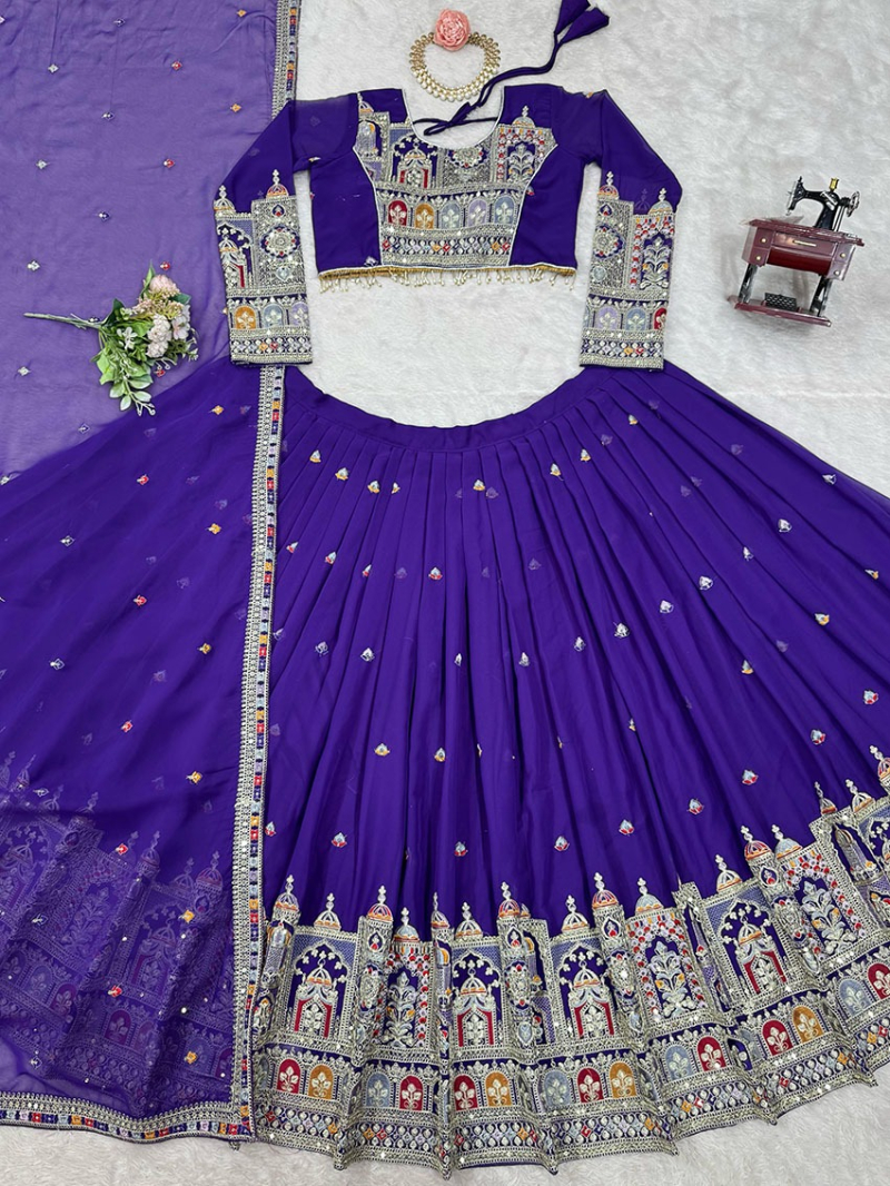 Elegant Ethnic Traditional  Georgette Lehanga Suit