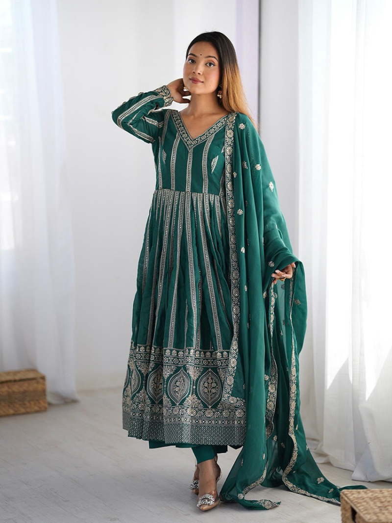 Elegant Ethnic Festive Georgette Anarkali Suit