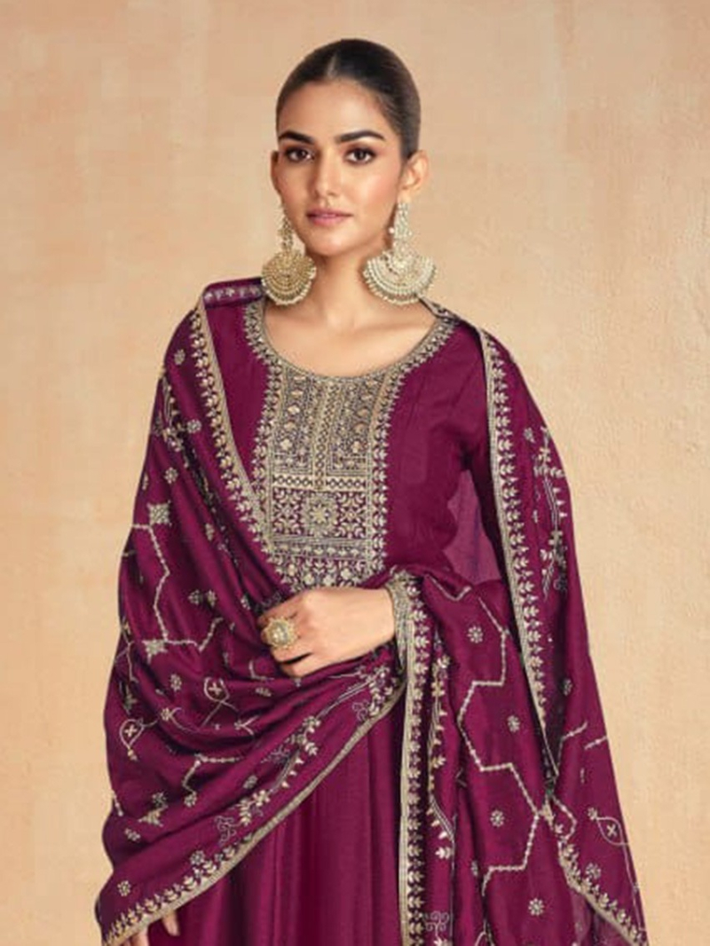 Heavy Traditional Premium Silk Anarkali Suit