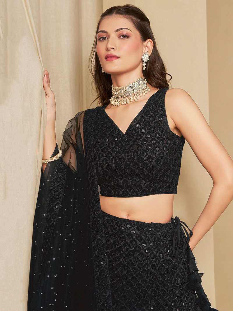 Elegant Ethnic Festive Traditional Georgette Lehanga Suit