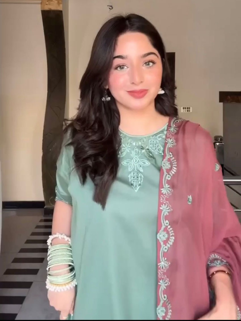 Ethnic Festive Elegant Dusty Teal Green Natural Crepe Farshi Suit