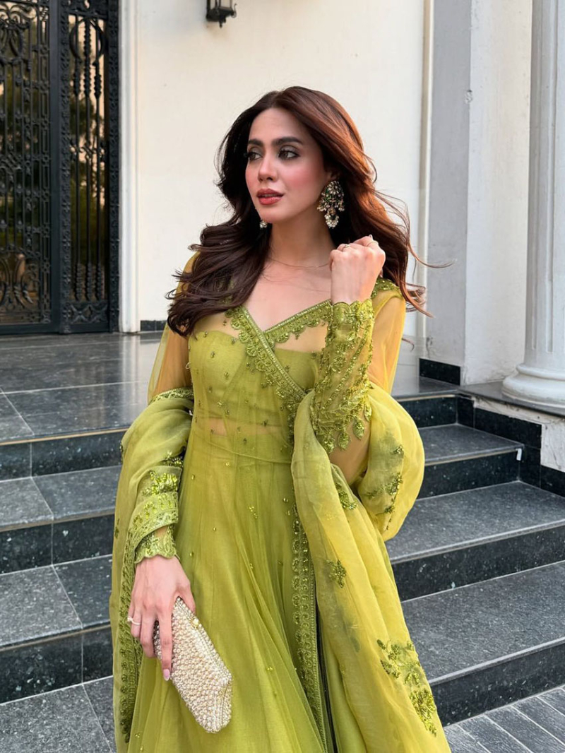 Designer Traditional Ethnic Festive Warm Olive Lehanga Suit