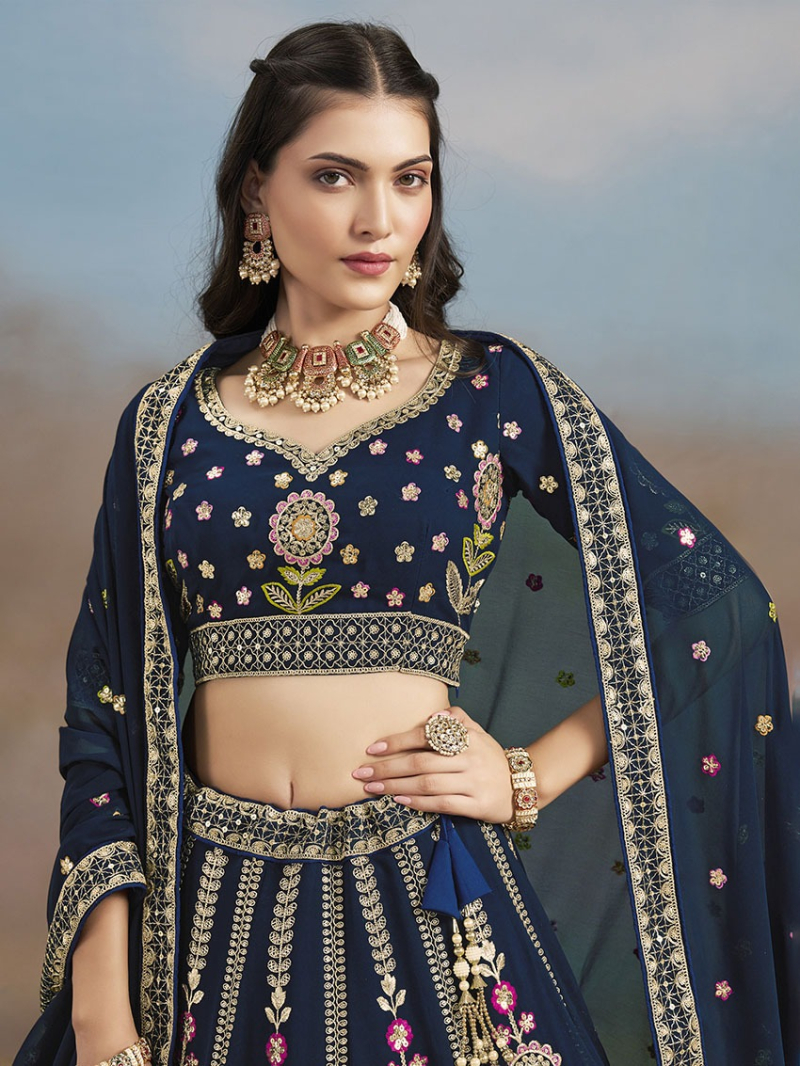 Authentic  Ethnic Elegant Festive  Georgette Lehanga Suit