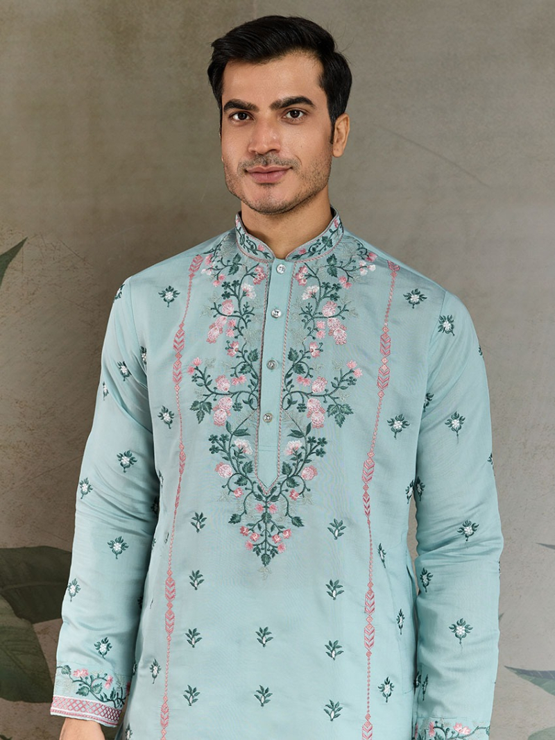 Designer Elegant Ethnic Viscose Silk Kurta Pajama Set