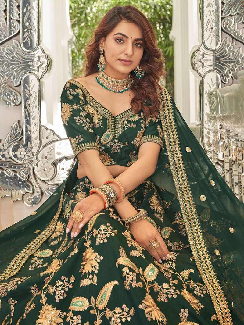 Ethnic Festive Elegant Traditional Art Silk & Georgette Lehanga Suit