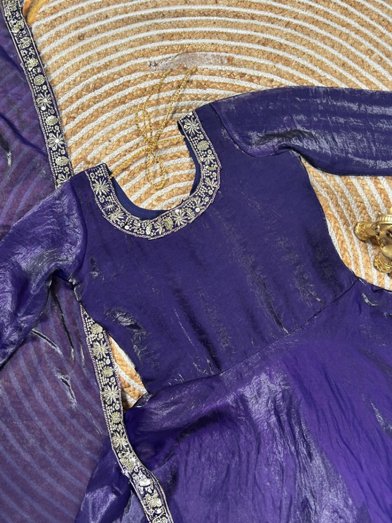 Elegant Traditional Royal Purple Kids Suit