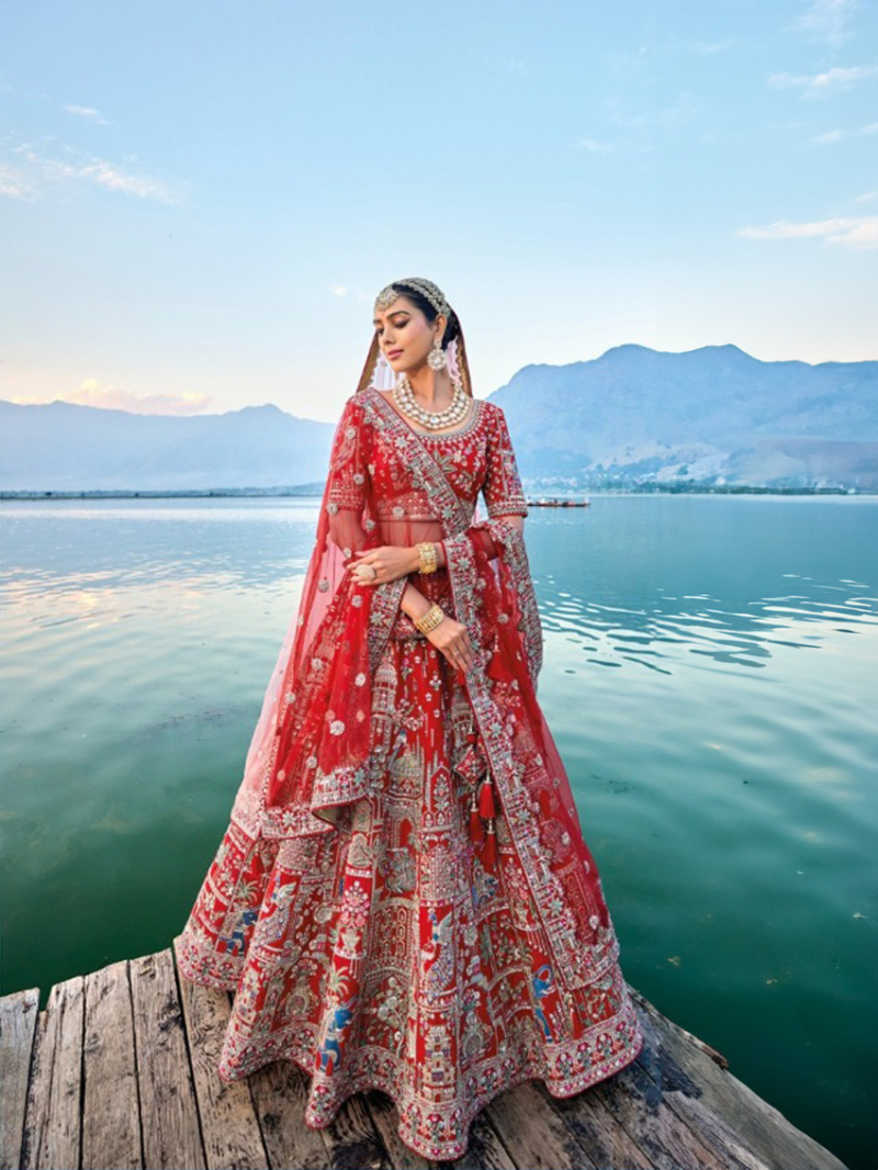Wedding Wear Red Bridal Lehanga Set