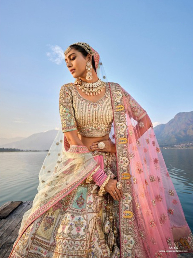 Bridal Off White Lehanga Set