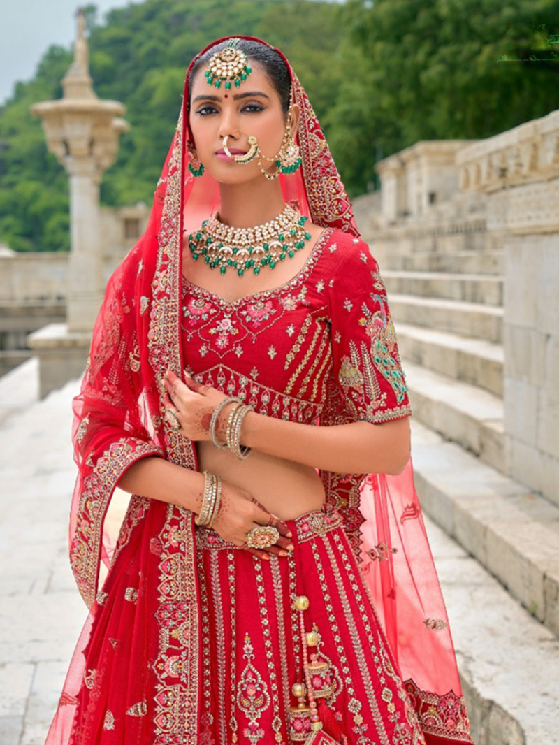 Authentic Bridal Red Lehanga Set