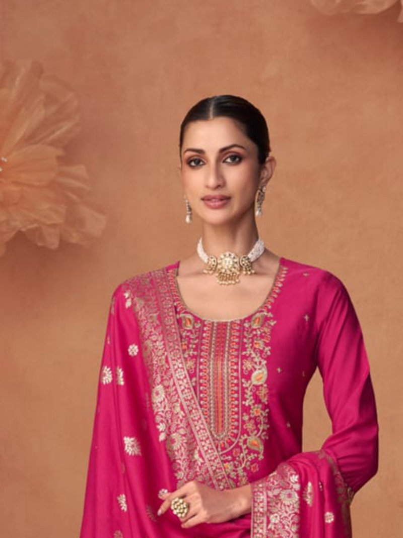Elegant Rani Pink Straight Suit