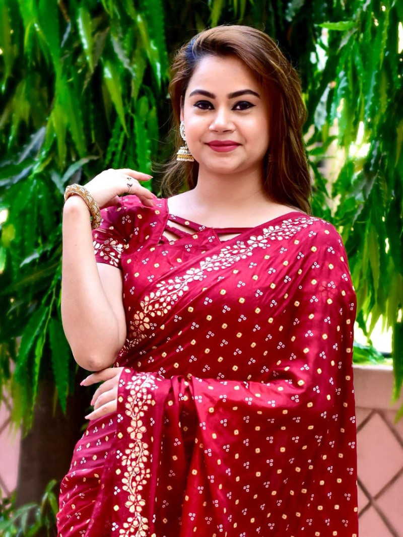Authentic Festive Traditional Maroon Pure Silk  Saree