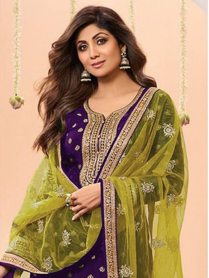 Ethnic Traditional Festive Deep Purple  Patiala Suit